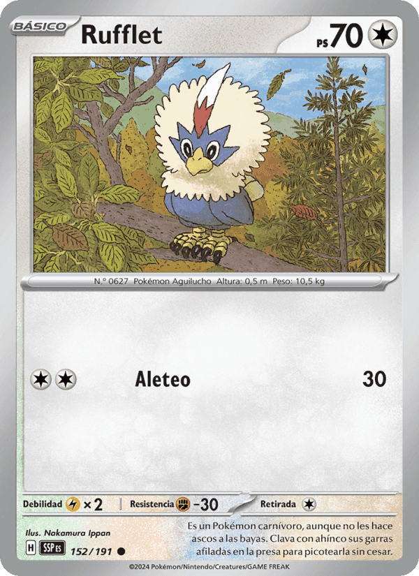 Rufflet, card 152 from Chispas Fulgurantes