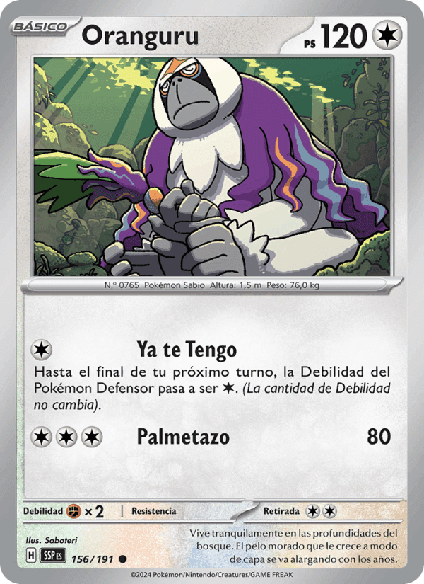Oranguru, carta 156 di Chispas Fulgurantes