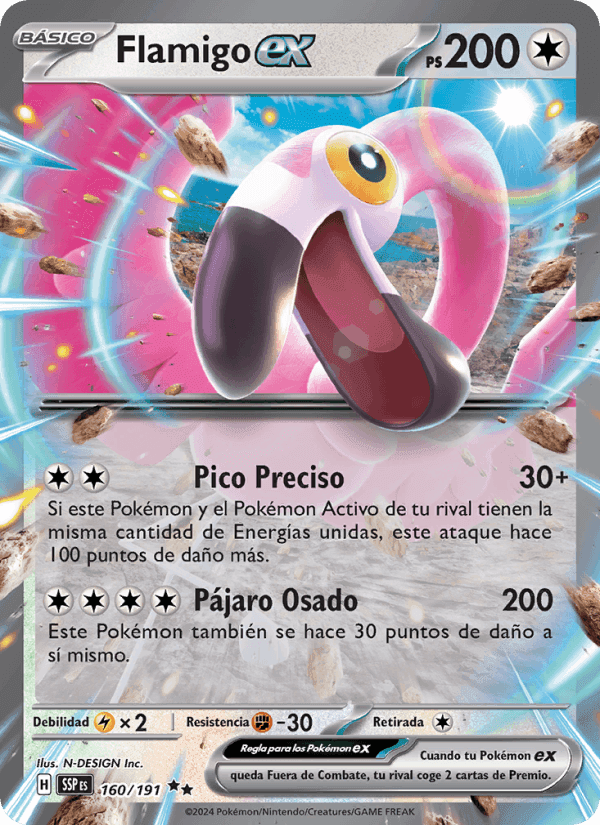 Flamigo ex, card 160 from Chispas Fulgurantes