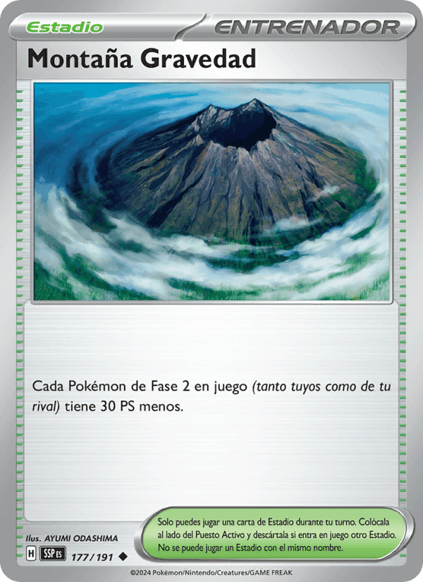 Montaña Gravedad, carta 177 de Chispas Fulgurantes