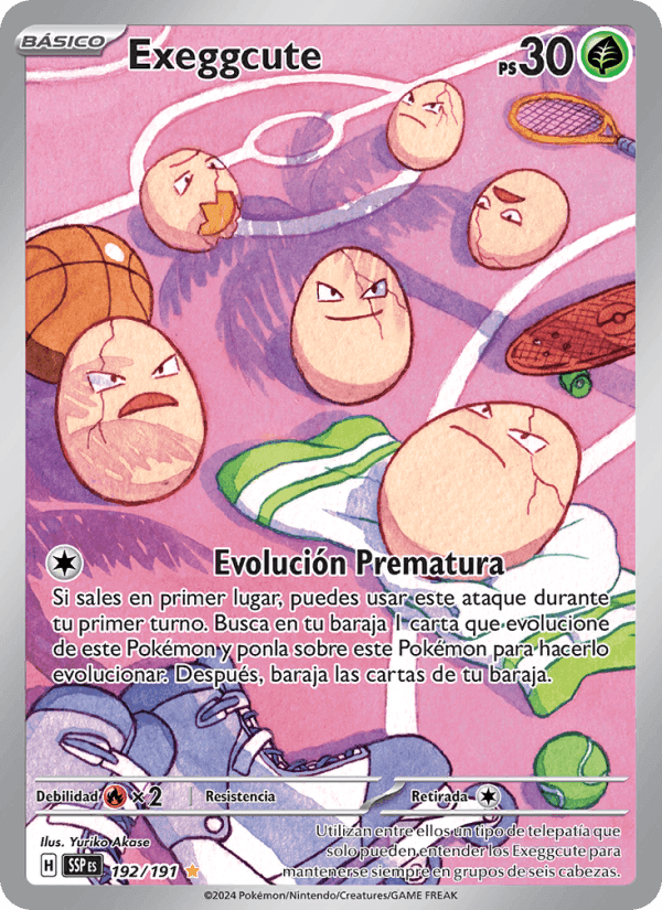 Exeggcute, carta 192 de Chispas Fulgurantes