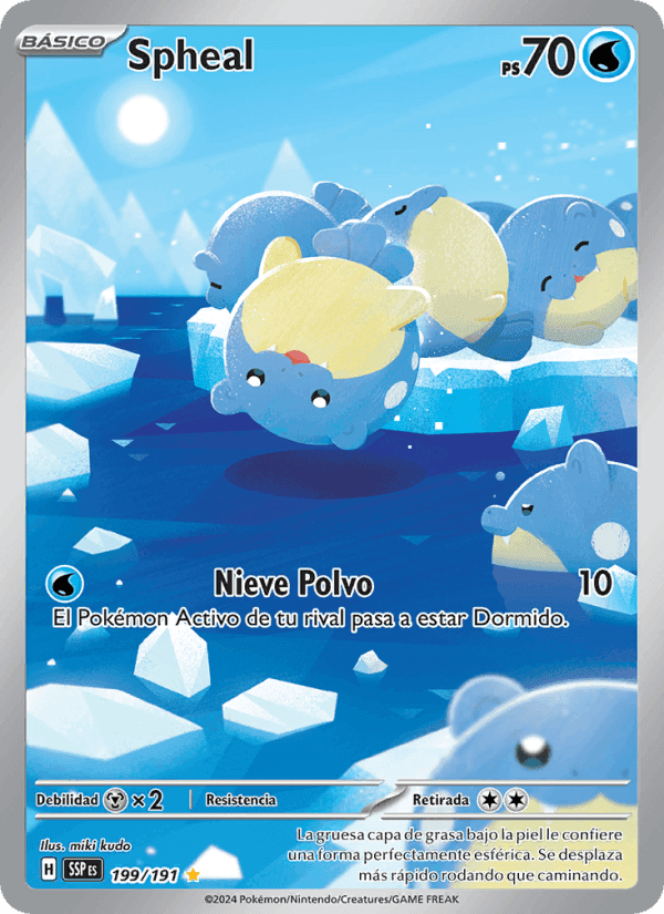 Spheal, carta 199 de Chispas Fulgurantes