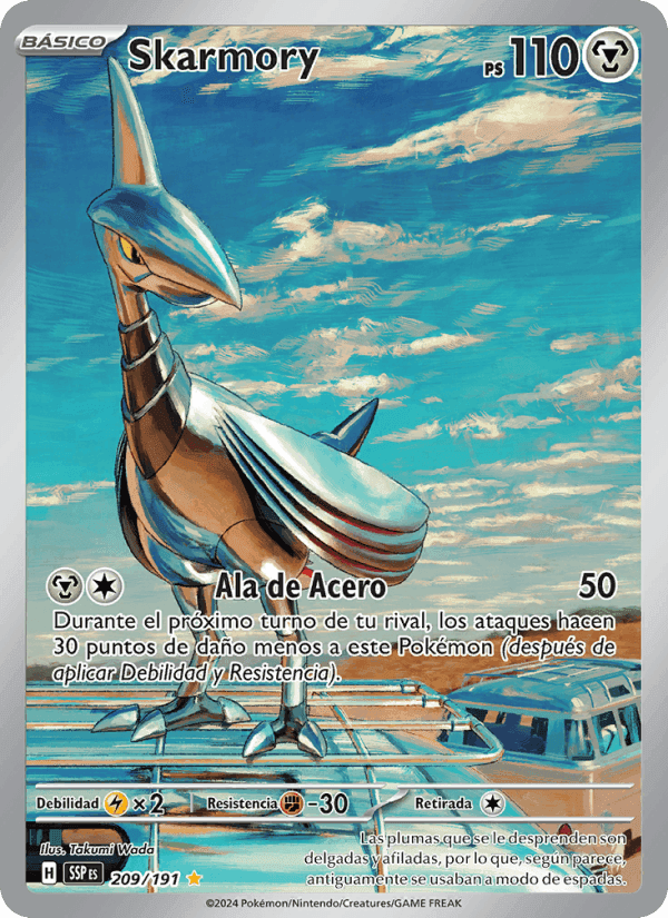 Skarmory, carte 209 de Chispas Fulgurantes