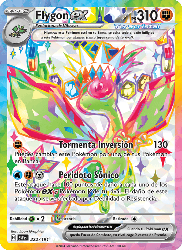 Flygon ex, carta 222 de Chispas Fulgurantes