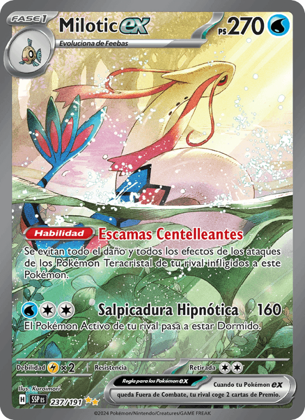 Milotic ex, carta 237 de Chispas Fulgurantes