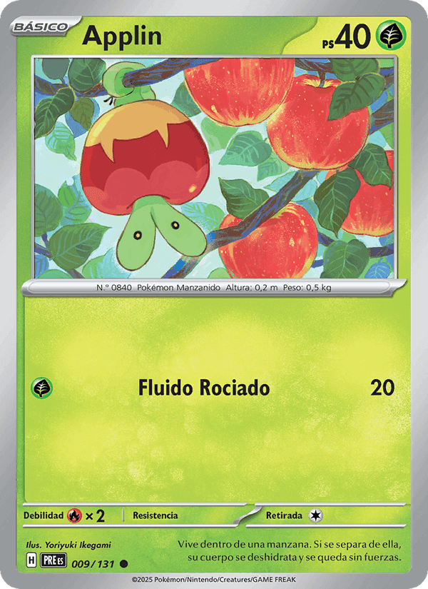 Applin, carta 009 de Evoluciones Prismáticas