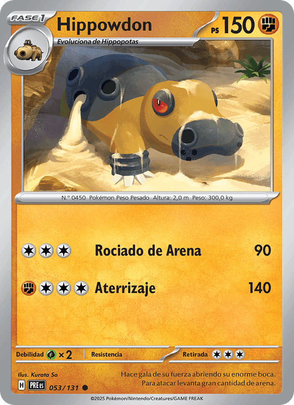 Hippowdon, carte 053 de Evoluciones Prismáticas