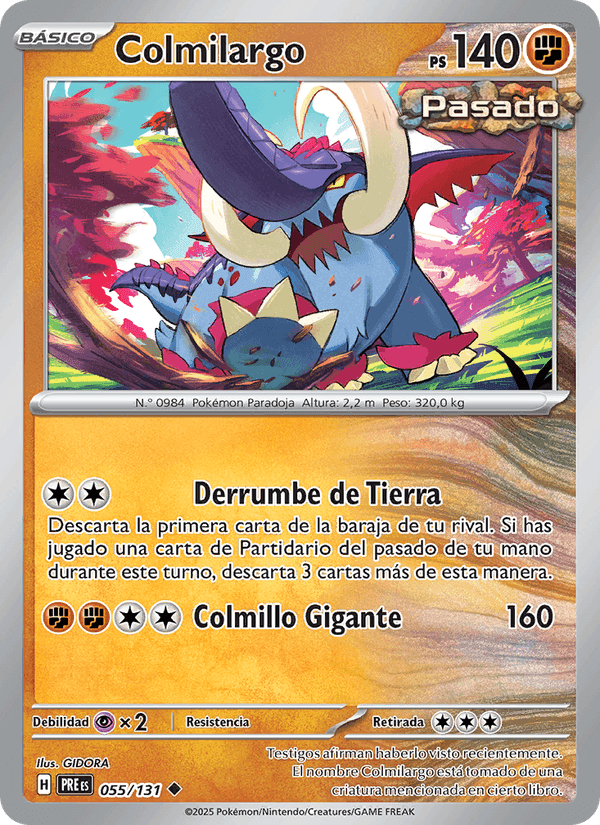 Colmilargo, carte 055 de Evoluciones Prismáticas