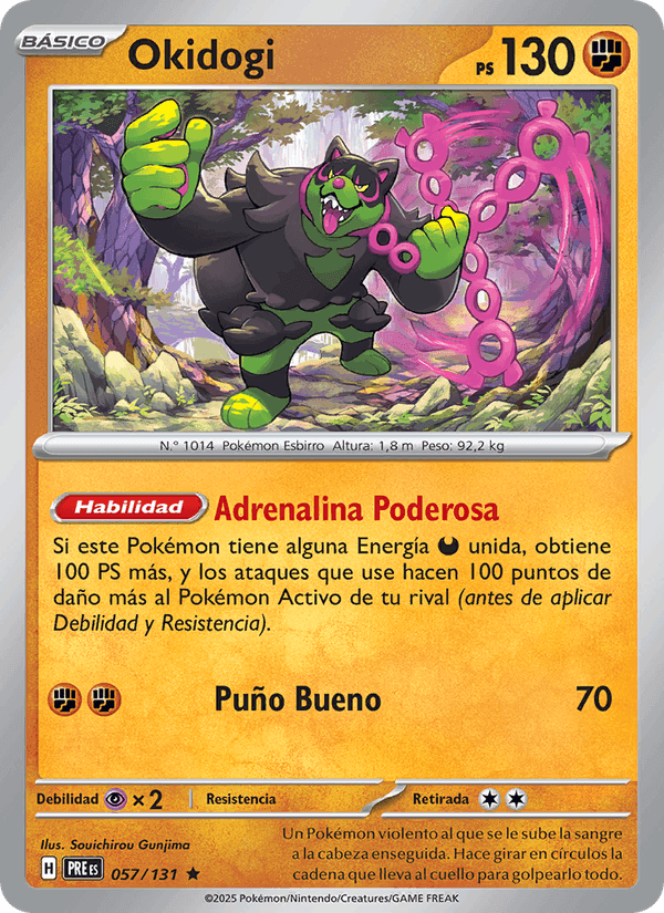 Okidogi, carta 057 de Evoluciones Prismáticas