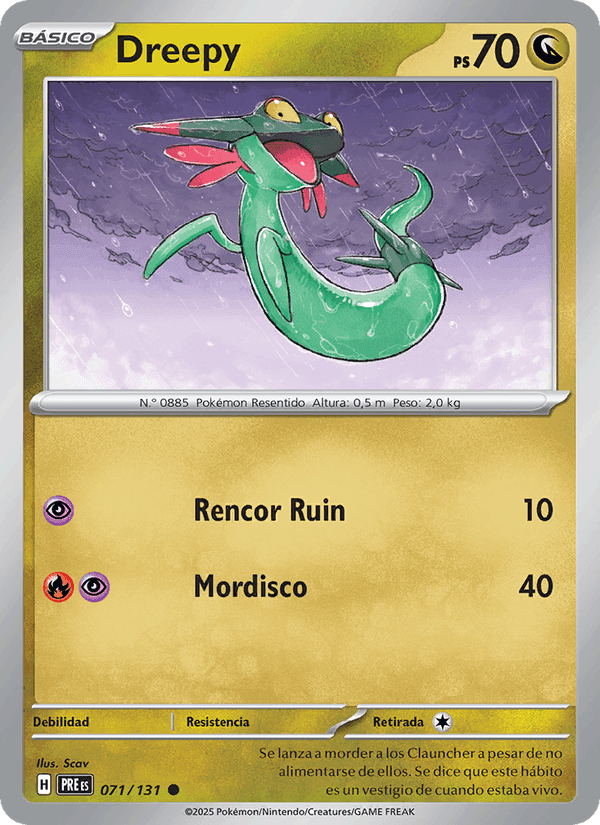 Dreepy, card 071 from Evoluciones Prismáticas