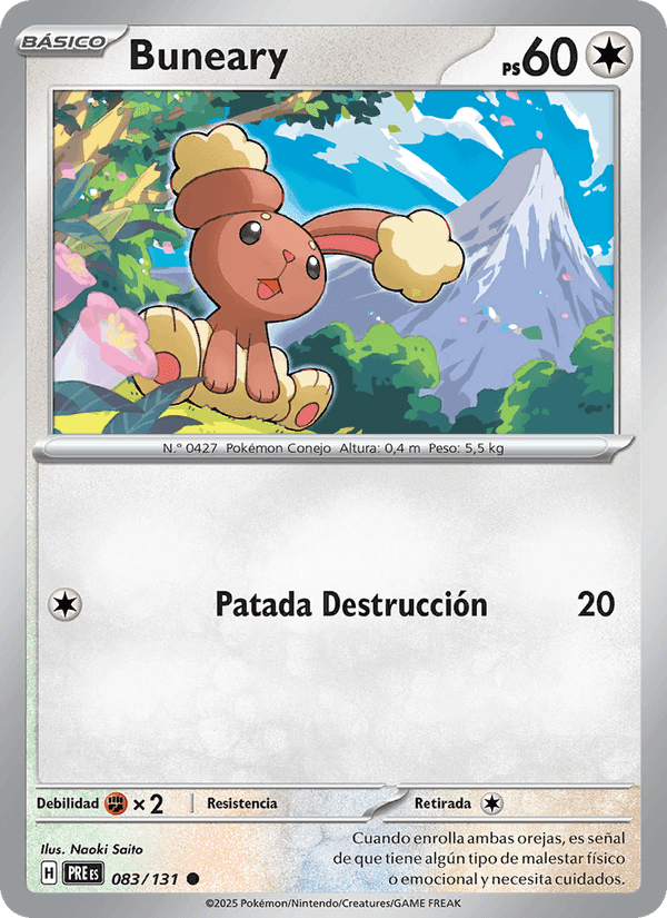 Buneary, card 083 from Evoluciones Prismáticas