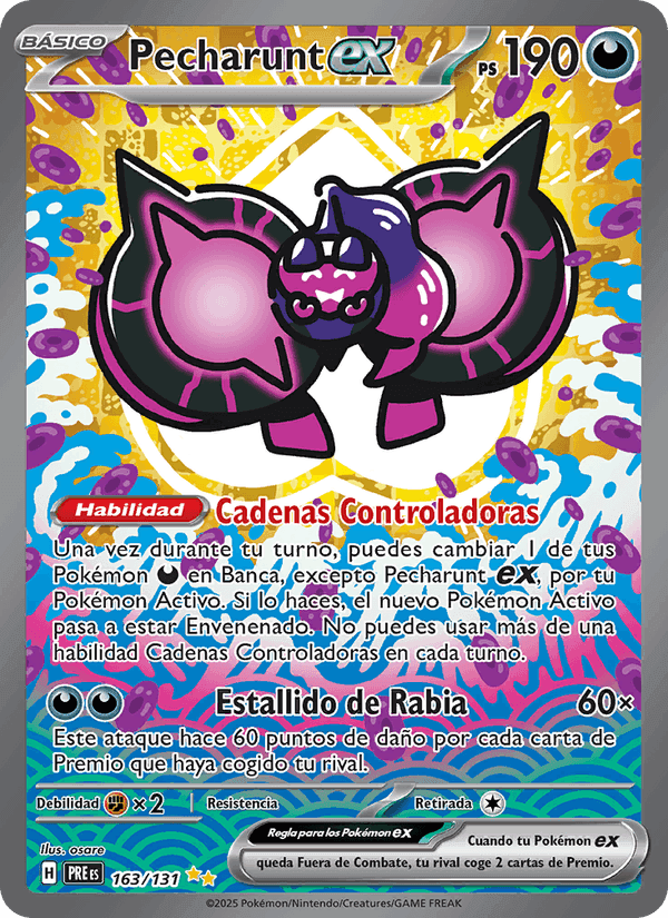 Pecharunt ex, carte 163 de Evoluciones Prismáticas