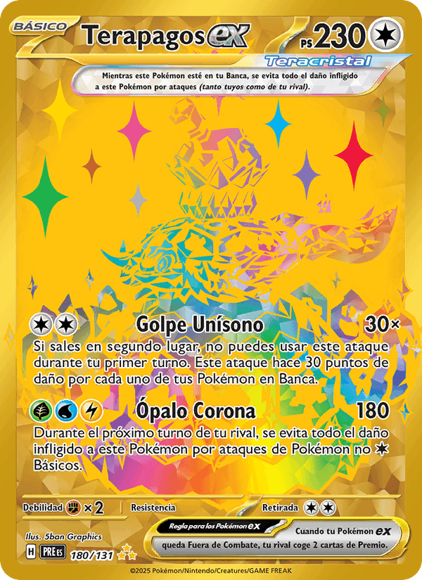 Terapagos ex, carta 180 de Evoluciones Prismáticas