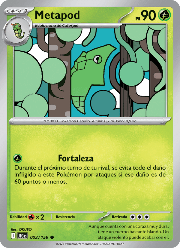 Metapod, carta 002 di Juntos de Aventuras