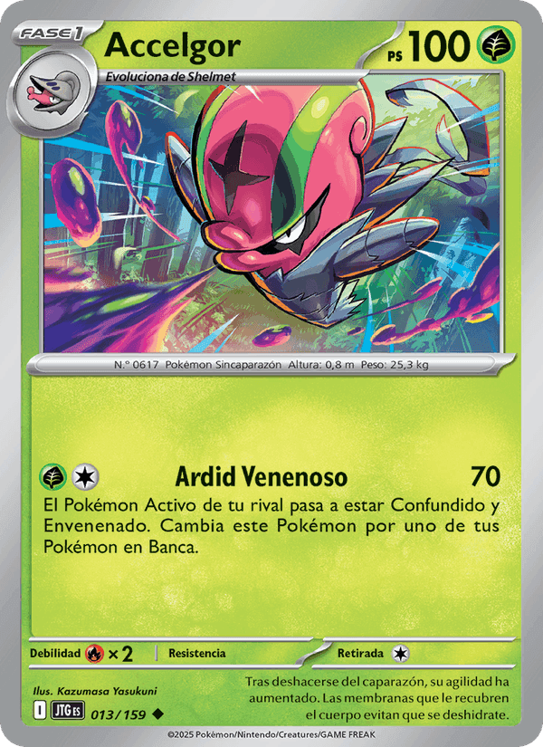 Accelgor, carta 013 di Juntos de Aventuras