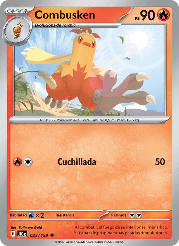 Combusken, carta 023 de Juntos de Aventuras