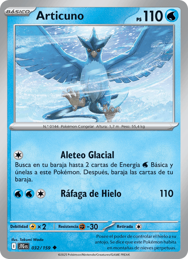 Articuno, carta 032 de Juntos de Aventuras