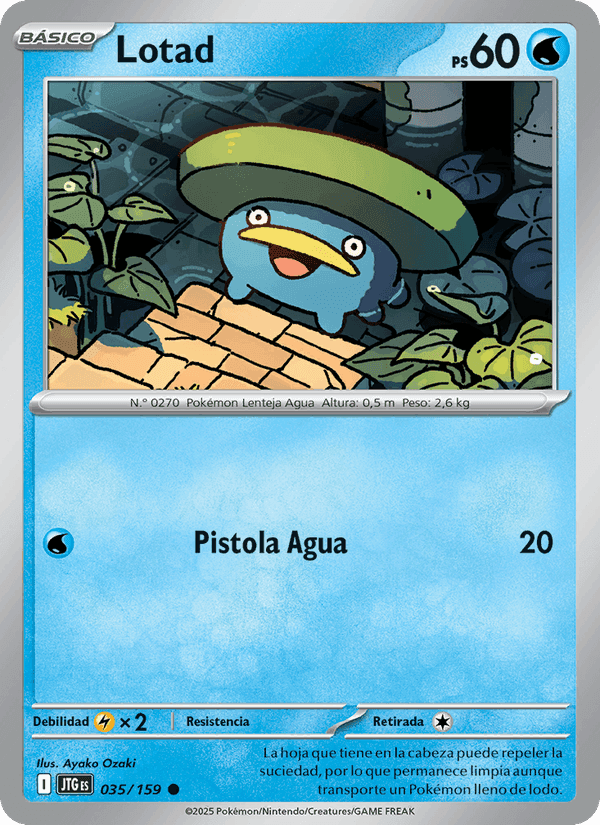 Lotad, carta 035 di Juntos de Aventuras