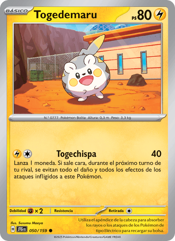 Togedemaru, carta 050 di Juntos de Aventuras