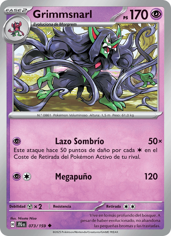 Grimmsnarl, carta 073 de Juntos de Aventuras