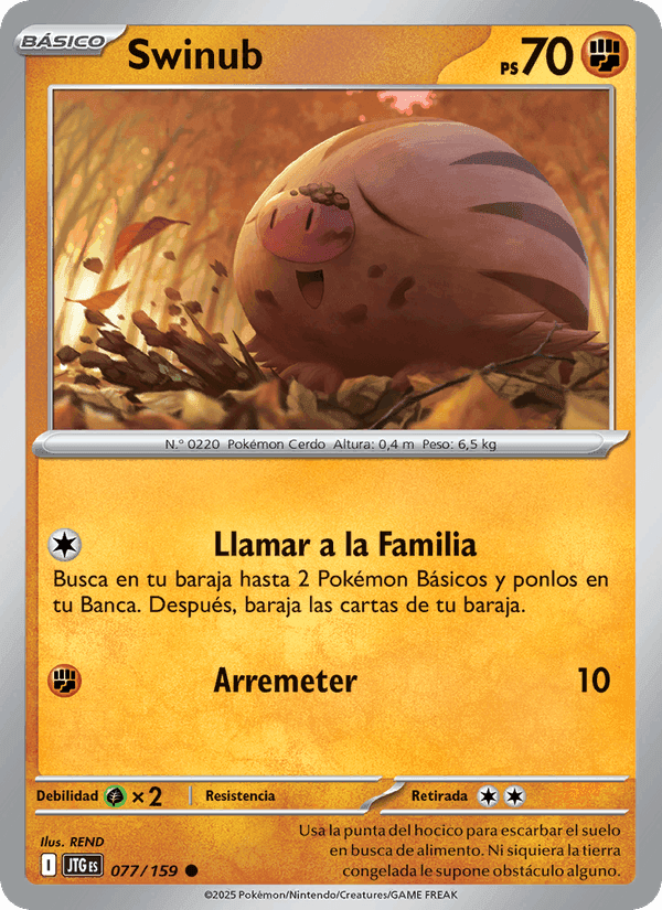 Swinub, carta 077 di Juntos de Aventuras