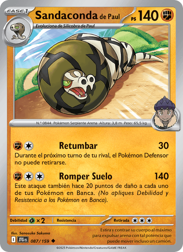 Sandaconda de Paul, card 087 from Juntos de Aventuras