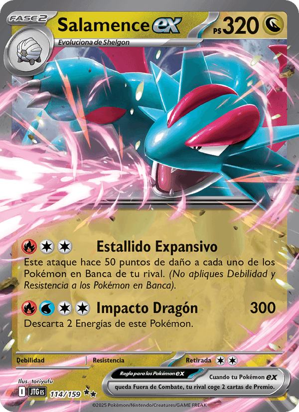 Salamence ex, carta 114 de Juntos de Aventuras