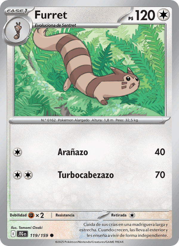 Furret, carta 119 de Juntos de Aventuras