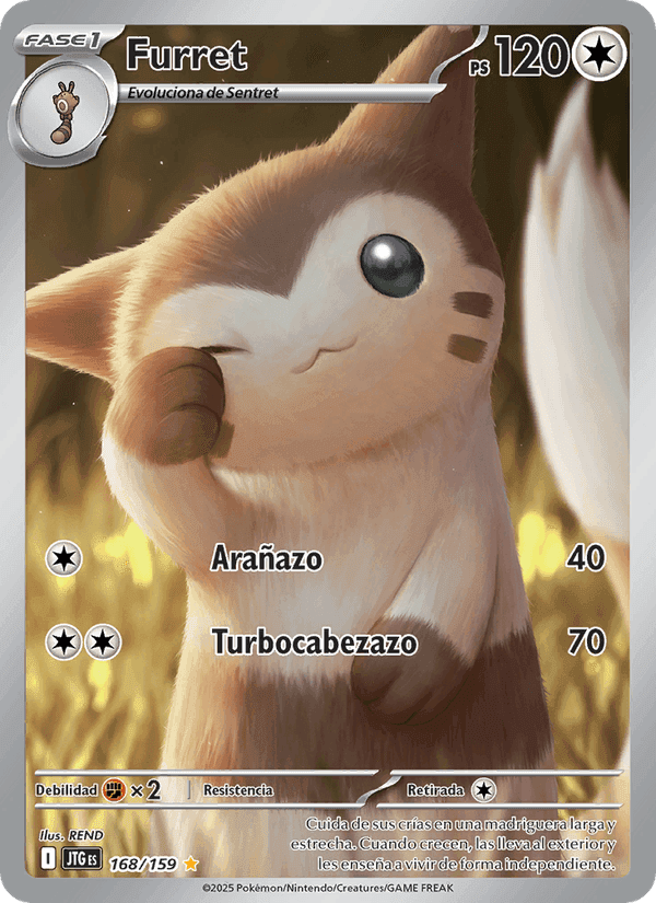 Furret, carta 168 de Juntos de Aventuras