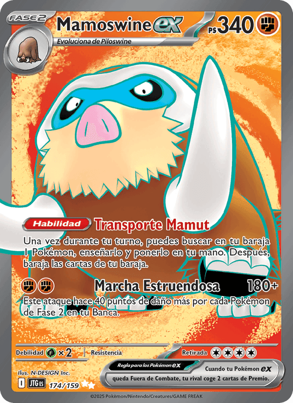 Mamoswine ex, carta 174 di Juntos de Aventuras