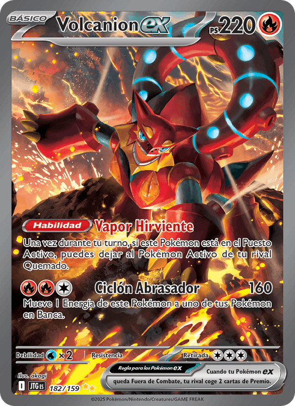 Volcanion ex, carta 182 di Juntos de Aventuras