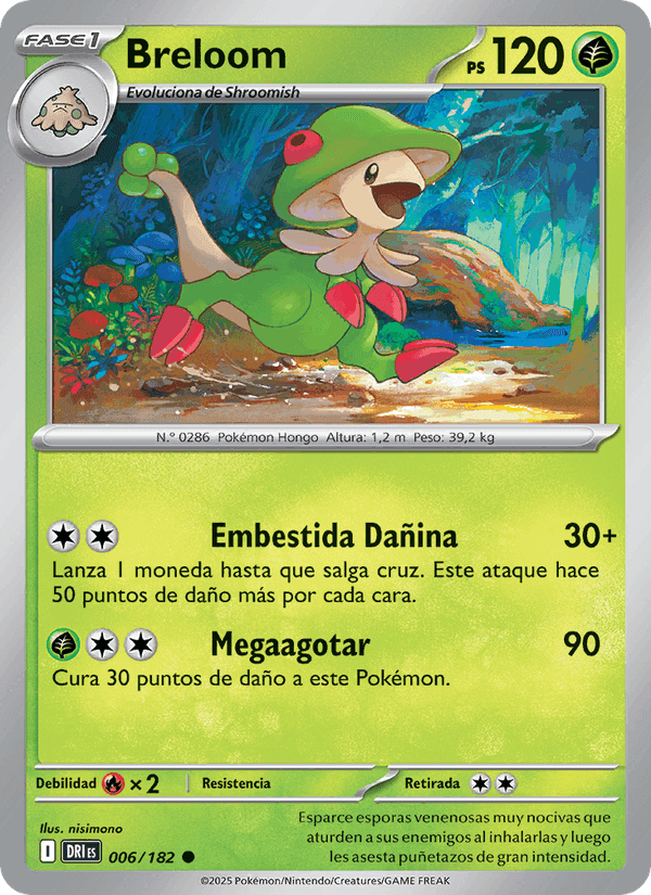 Breloom, carta 006 de Rivales Predestinados