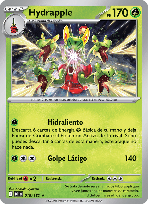 Hydrapple, carte 018 de Rivales Predestinados