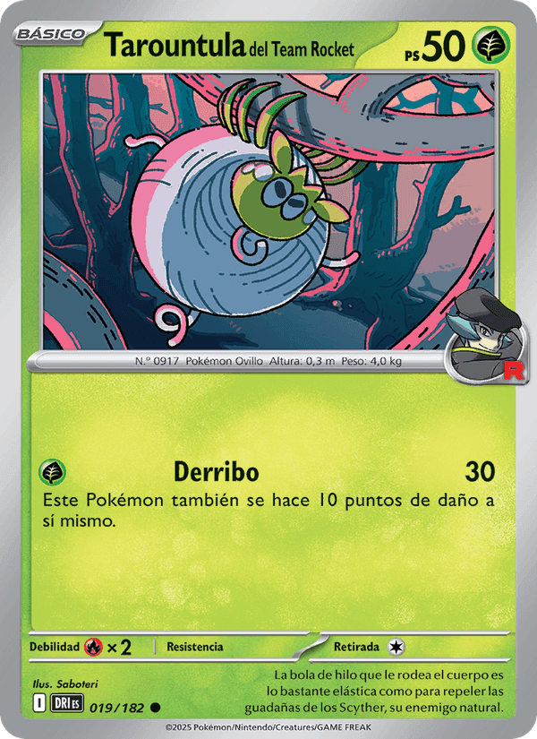 Tarountula del Team Rocket, carte 019 de Rivales Predestinados
