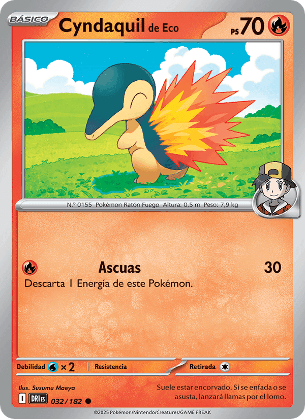 Cyndaquil de Eco, carte 032 de Rivales Predestinados