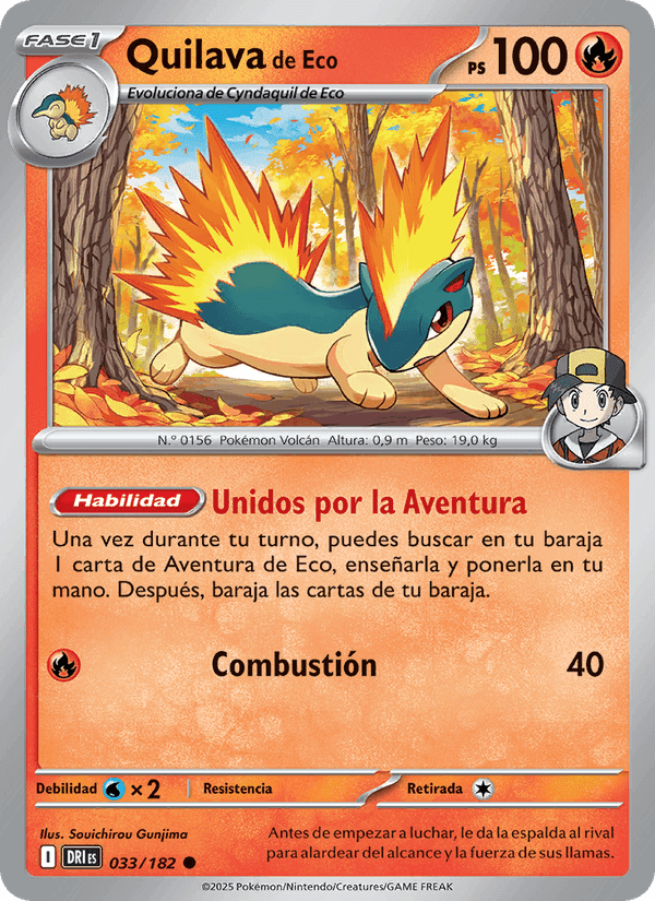 Quilava de Eco, carta 033 de Rivales Predestinados