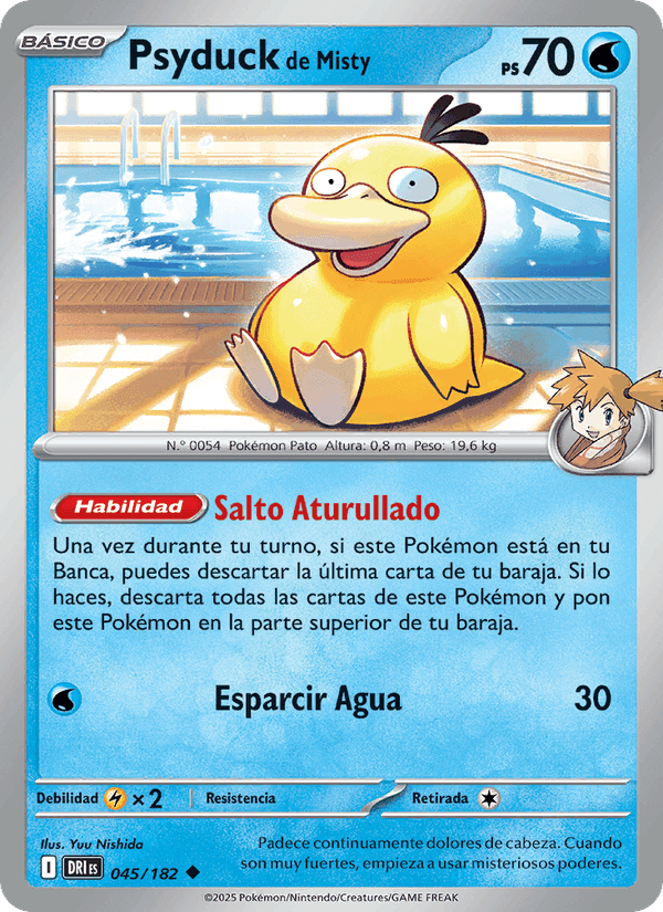 Psyduck de Misty, carte 045 de Rivales Predestinados