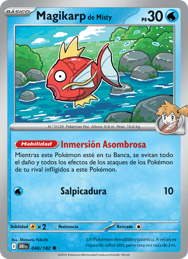 Magikarp de Misty, card 048 from Rivales Predestinados