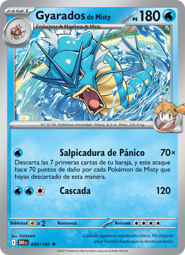Gyarados de Misty, card 049 from Rivales Predestinados