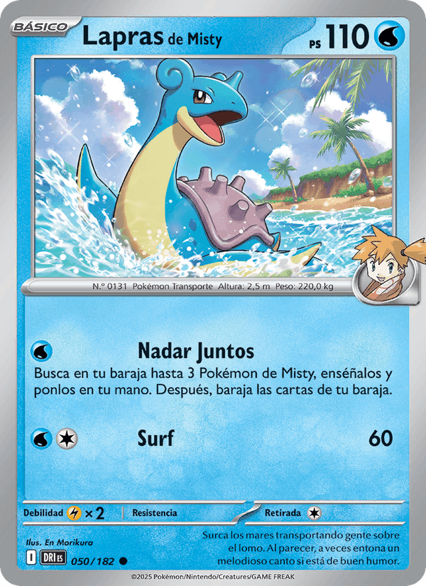Lapras de Misty, carte 050 de Rivales Predestinados