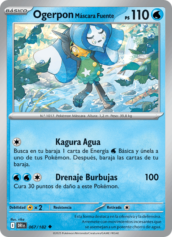 Ogerpon Máscara Fuente, card 067 from Rivales Predestinados