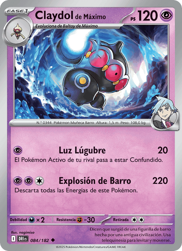 Claydol de Máximo, carta 084 de Rivales Predestinados