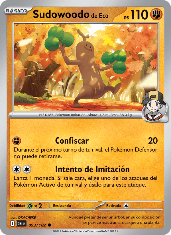 Sudowoodo de Eco, card 093 from Rivales Predestinados