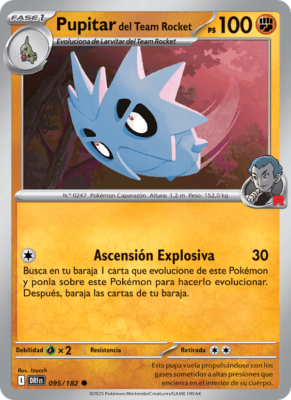 Pupitar del Team Rocket, carta 095 de Rivales Predestinados