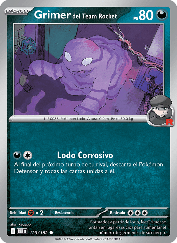 Grimer del Team Rocket, carta 123 de Rivales Predestinados