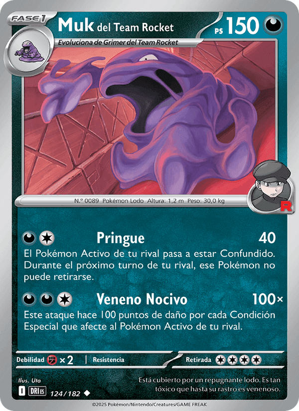 Muk del Team Rocket, carta 124 de Rivales Predestinados