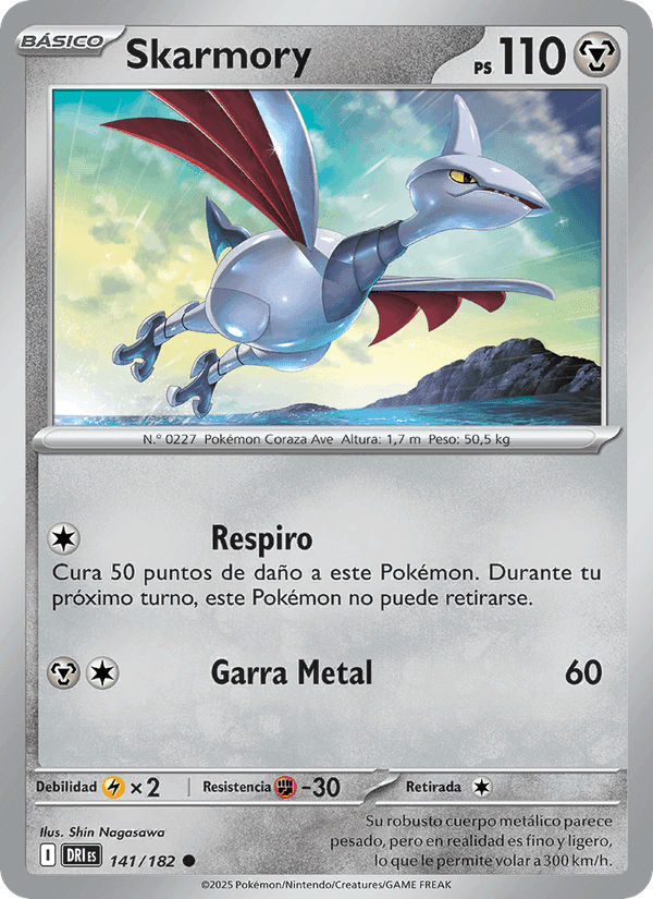 Skarmory, card 141 from Rivales Predestinados