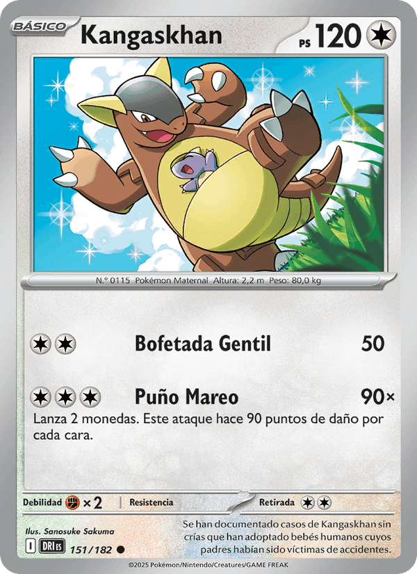 Kangaskhan, card 151 from Rivales Predestinados