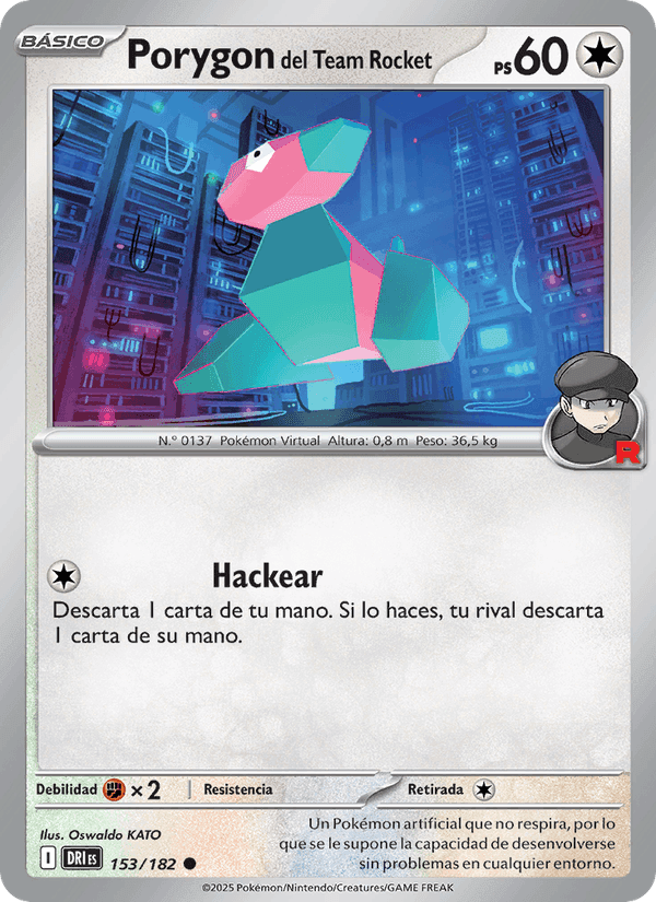 Porygon del Team Rocket, carta 153 de Rivales Predestinados