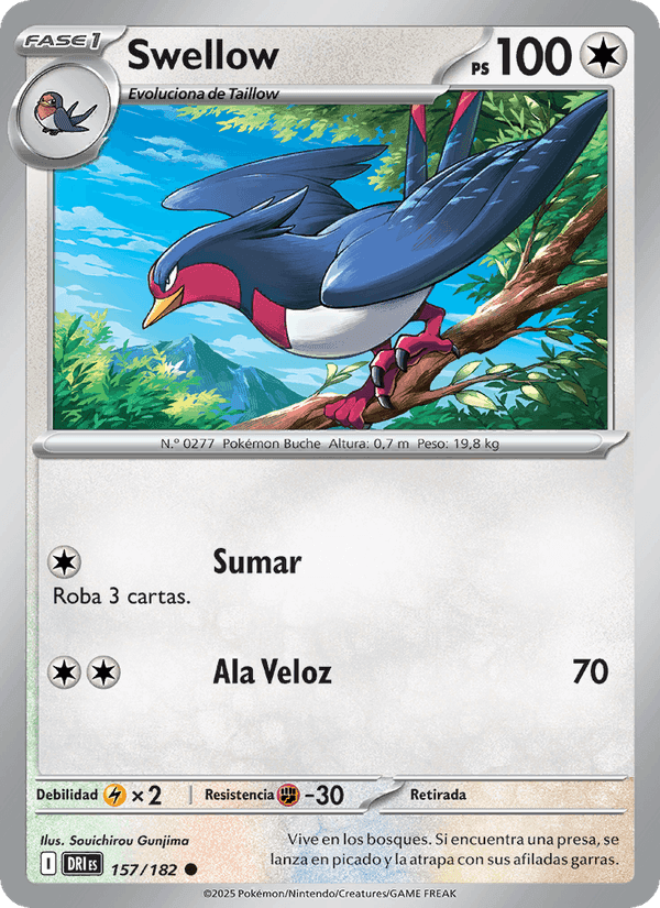 Swellow, carta 157 de Rivales Predestinados